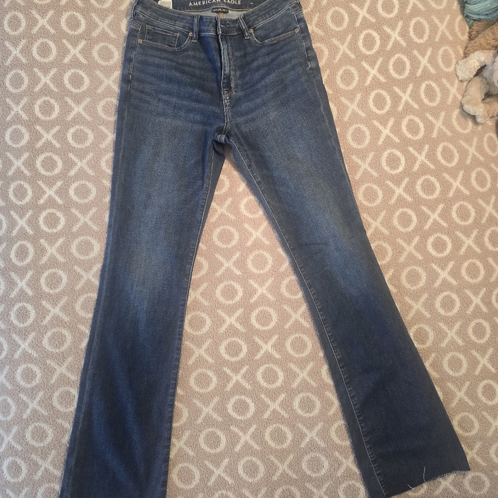 American Eagle Size 10 LONG High RISE SKINNY KICK JEANS